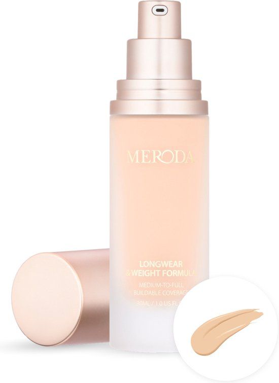 Meroda Universal Foundation - 5C | Lichtbeige met perzikkleurige ondertoon - 30ml