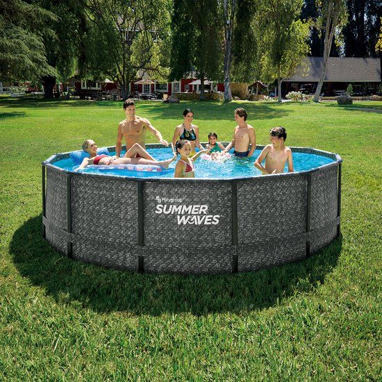 Summer Waves Frame Zwembad Rond - ⌀427 x 107 cm