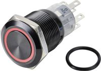 TRU COMPONENTS TRU COMPONENTS TC-9428172 LAS1-AGQ-22E/R/12V/A Druktoets 250 V/AC 3 A 2x uit/(aan) Moment Rood (Ø) 19 mm IP65 1 stuk(s)