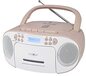 Reflexion CD-speler met cassette en DAB-radio voor net- en batterijvoeding (wit/roze)