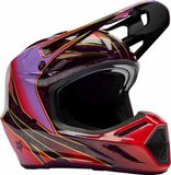 Fox V3 RS Canvas Motorcross helm - Zwart/Rood - Maat S
