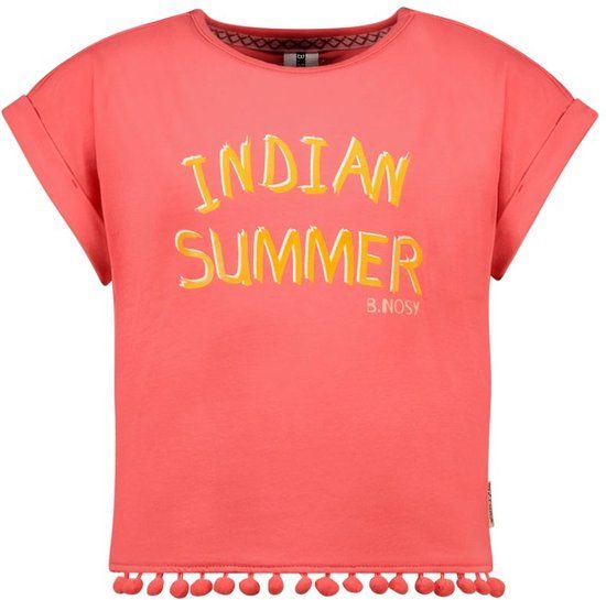 B. Nosy Y402-5431 Meisjes T-shirt - Hot Coral - Maat 104