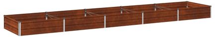 Syfax Verhoogd Tuinbed weervast staal 400 x 80 x 24 cm