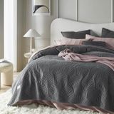 room99 Feel Elegante sprei in donkergrijs, 240 x 260 cm