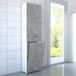 Meuble de salle de bain colonne - Béton et blanc