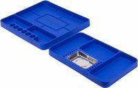 Benson Gereedschapsbak - siliconen - blauw - 2-delig - antislip - met magnetisch bakje