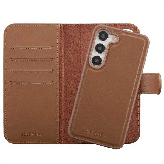Selencia Olyn Uitneembare Bookcase met MagSafe voor Samsung Galaxy S23 - Bruin