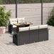 Maison Exclusive - Ensemble de meubles de jardin 6 pièces avec canapé et coussins, noir, en polyrotin