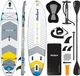 Rebel RBA-4507 Serie - Planche de SUP gonflable - 335 cm - Siège et pagaie inclus