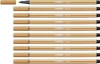 STABILO Pen 68 Premium Viltstift - 10 Stuks - Oker Donker