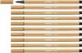 STABILO Pen 68 Premium Viltstift - 10 Stuks - Oker Donker