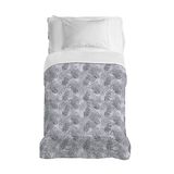 PENSIERI DELICATI Sprei 220 x 280 cm, 100% piqué katoen, tropisch grijs
