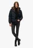 Superdry Korte tussenlaagjas met capuchon Dames Gewatteerde jas Zwart