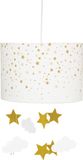 ATMOSPHERA INTERIEUR CREATOR Lampe suspendue avec nuages/étoiles - Blanc - Ocre - Chambre d'enfant