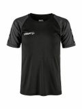 Craft Kinder Sportshirt Squad 2.0 Contrast Jersey Jr 1912727 - Black/Granite - 122/128