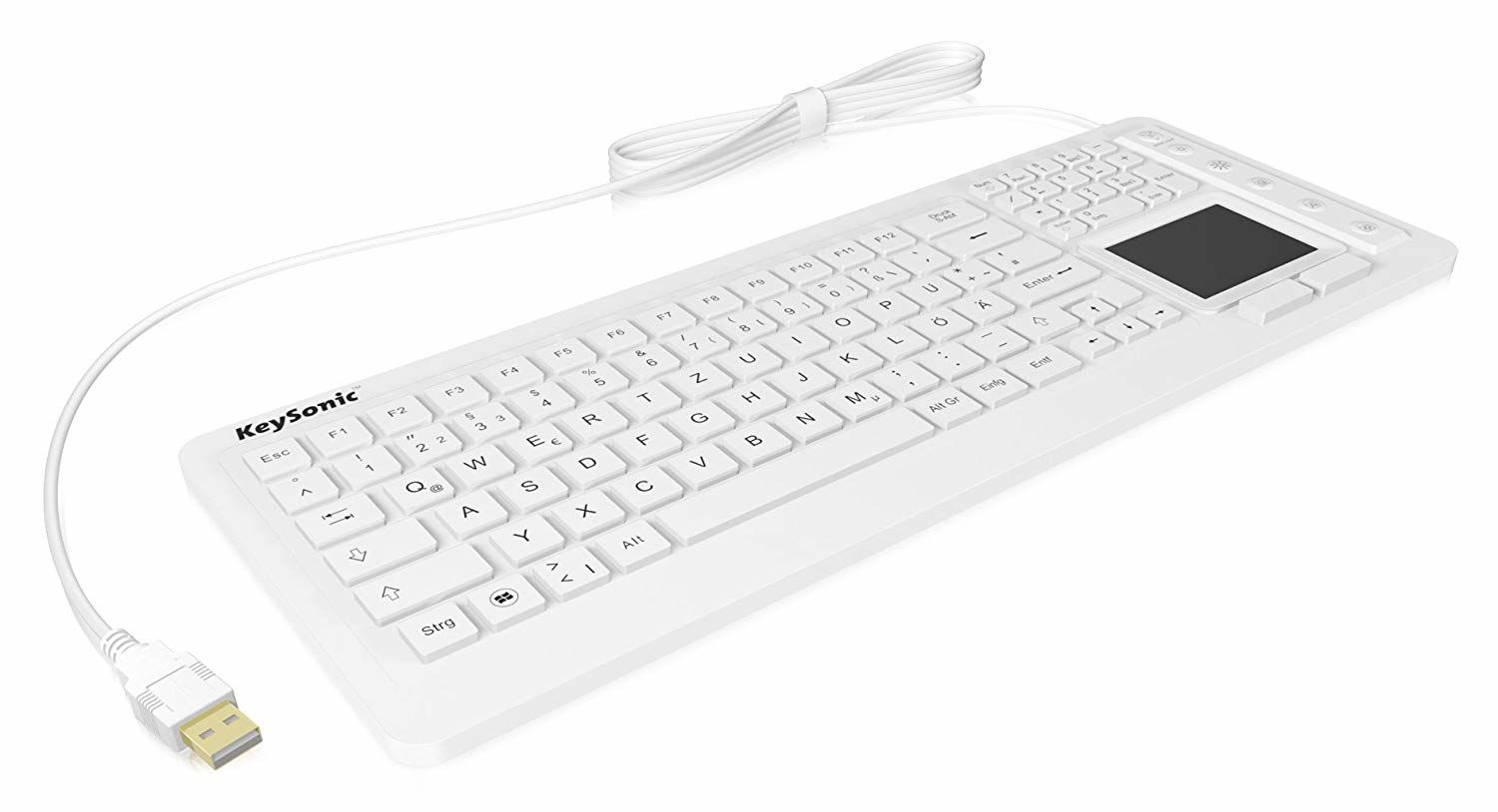 Keysonic KSK-6231INEL - Toetsenbord - QWERTY - USB - Wit