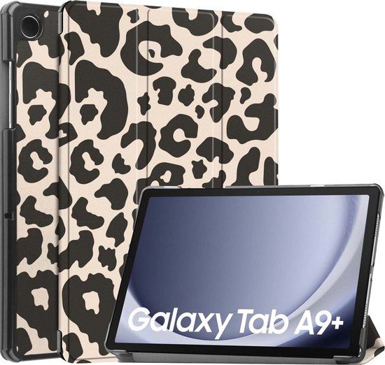iMoshion Tablet Hoes Samsung Galaxy Tab A9 Plus - Leopard Print Book Case