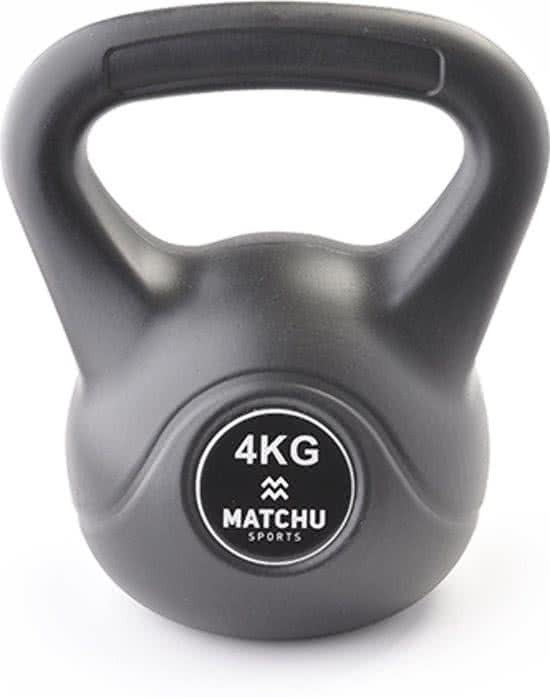 Matchu Sports - Kettlebell - 4 kg - Zwart