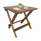 Merkloos Klaptafel - bruin - 46x46x46 cm - opvouwbaar
