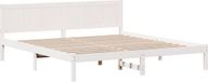 vidaXL Bedframe Wit 200 x 200 cm Massief Grenenhout