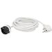 Schuko-verlenging met platte stekker, 5 meter, wit