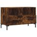 Meuble TV chêne fumé 80x36x50 cm bois travaillé