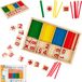 Icecat set de mathématiques avec bâtonnets en bois pour apprendre à compter