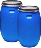 Garronda 2x120L Kunststof Trommel Met Deksel - Regenton - Vat - HDPE - Voedselvat - Tuin Hobbock – Blauw