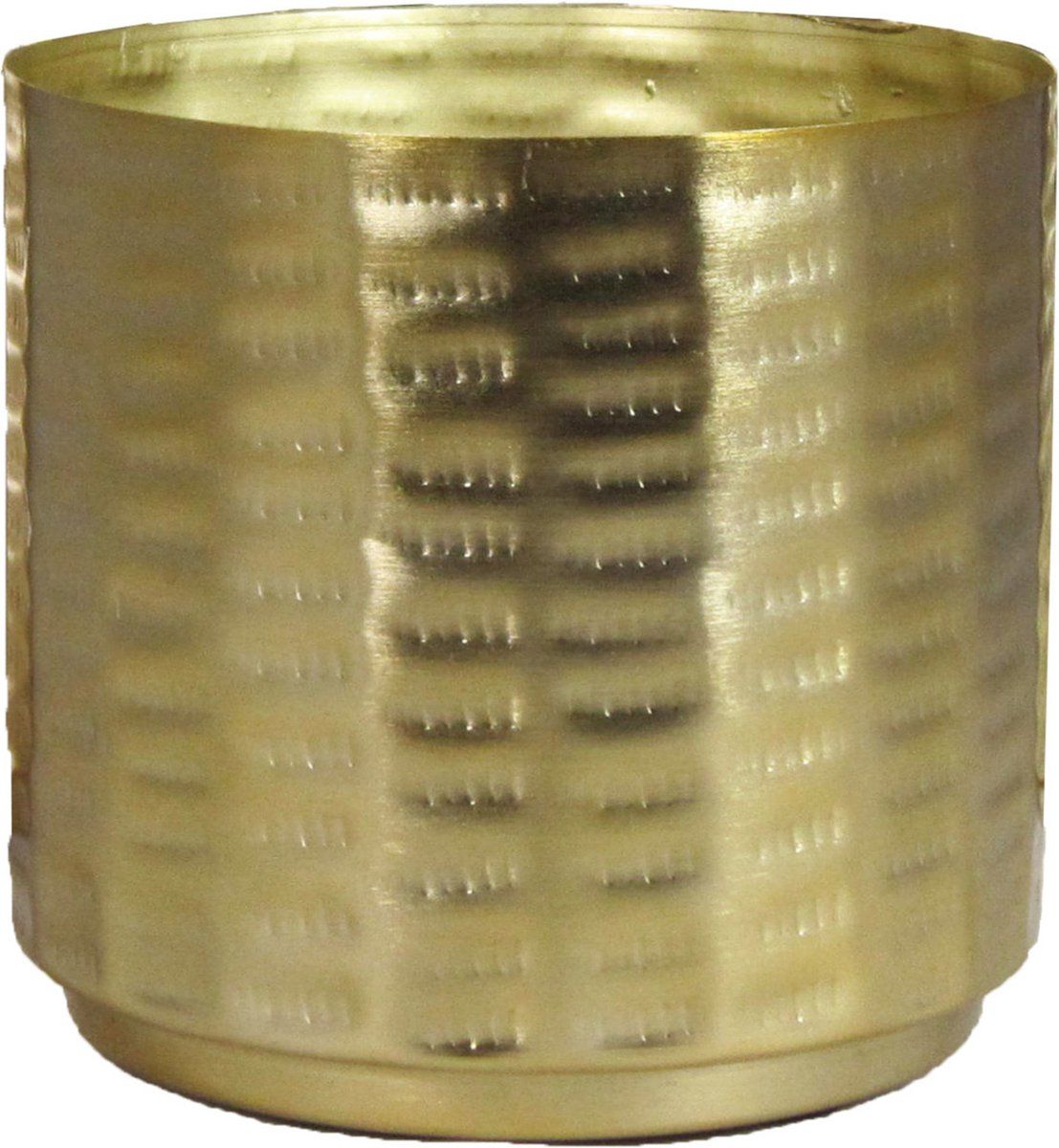Floran Patras Plantenpot - Goudkleurig - D20 x H20 cm - Metaal