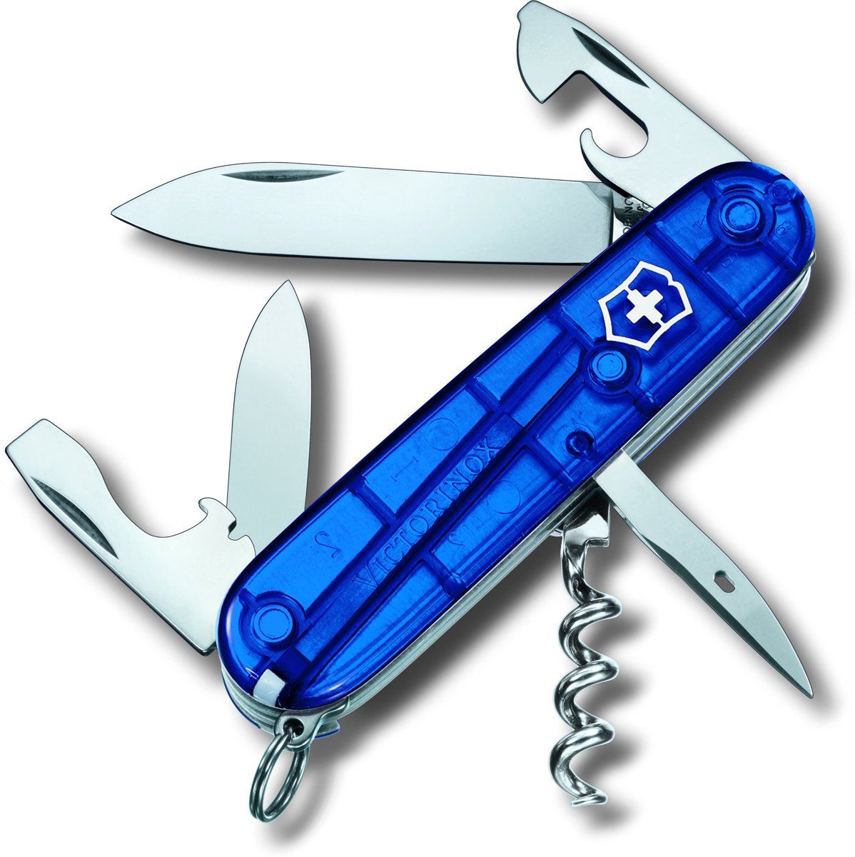 Victorinox Spartan - Zakmes - 12 Functies - Transparant Blauw