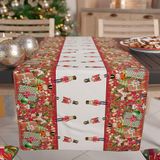 PETTI Artigiani italiani - Kersttafelloper, kerstloper, keukenloper 140 x 40 cm, kerstloper elegante soldaten, 100% Made in Italy