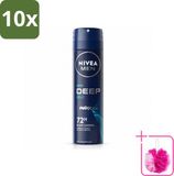 NIVEA MEN Deospray Deep Beat - 150 ml - 10 pièces