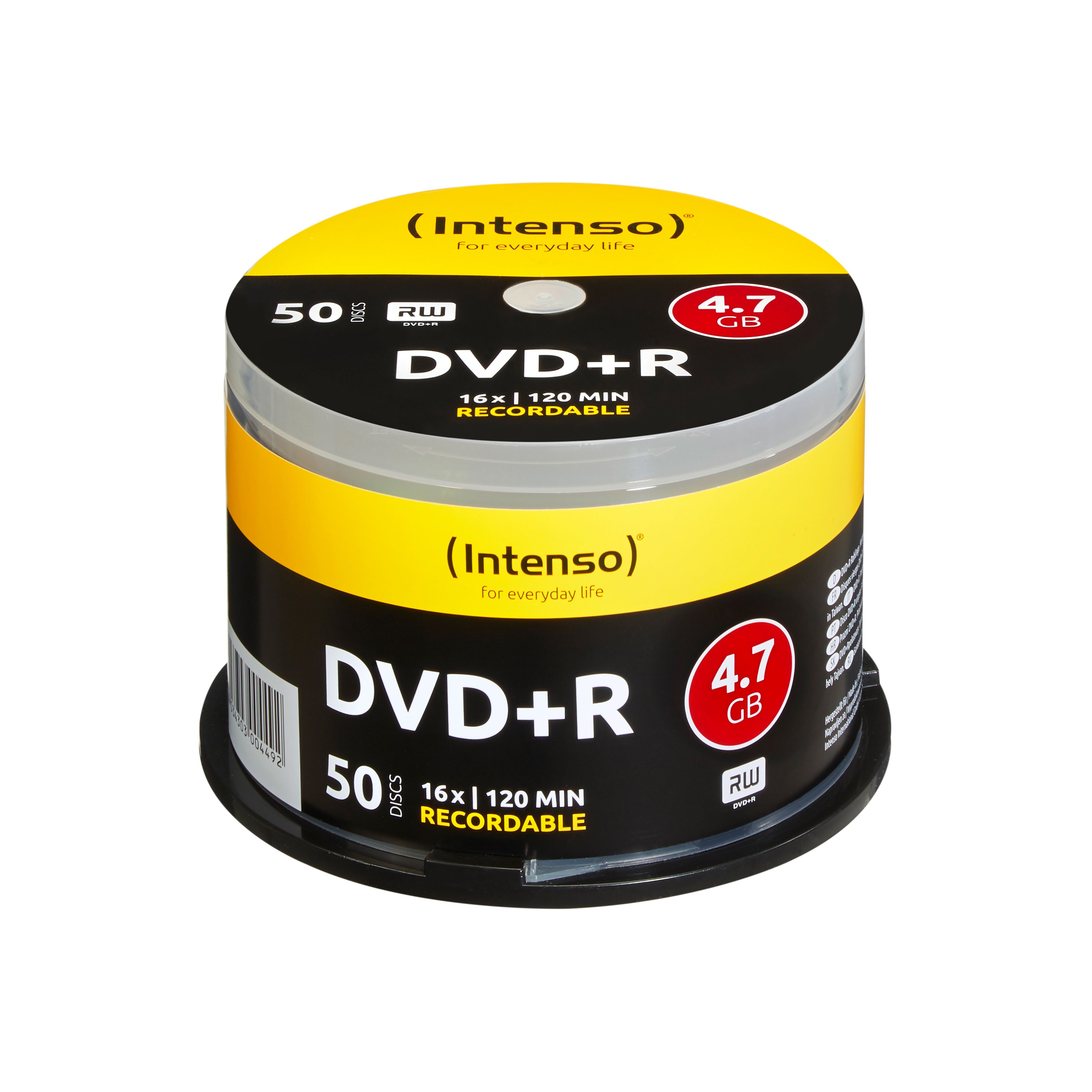 Intenso DVD+R 4.7GB - 50 Pack - Cakebox