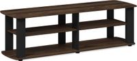 Furinno Entertainment Center TV-standaard, Columbia walnoot/zwart