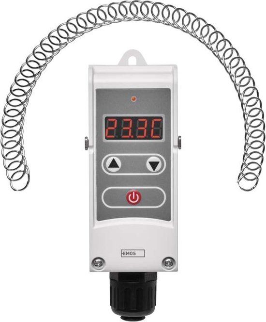 Emos P5683, Wit, Knoppen, 230 V, 5 A, 5 - 80 °C, 50 mm