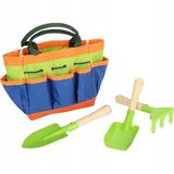 small foot Tuintas van hout en metaal met 3 tuingereedschap, tuinspeelgoed voor kinderen vanaf 3 jaar, 12015, speelgoed, meerkleurig