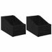 vidaXL boîte pour disques vinyles chêne noir 18 x 32 x 18 cm