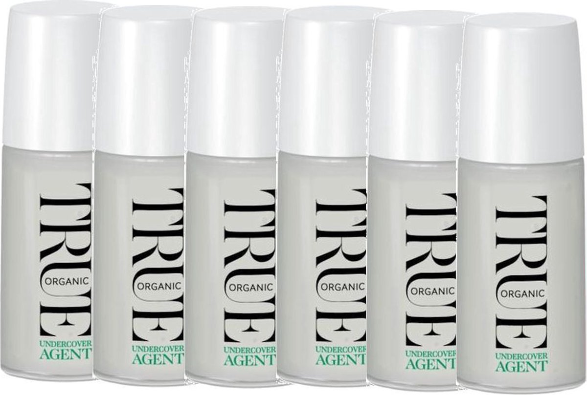 True Organic Of Sweden - Undercover Agent - 50ml - Deodorant - 6 Pak - Voordeelverpakking