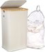 Hennez Wasmand met deksel van 100L opvouwbaar met bamboe frame - inclusief waszak - beige