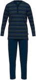 Tom Tailor Pyjama lang Gestreept Katoen Donkerblauw/Groen L