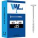 Viswood Vis À Bois Tête Disque Torx Acier Zingué Partiellement Filetées Vking. Diamètre 10 Mm. Longueur 260 Mm. Boîte De 25