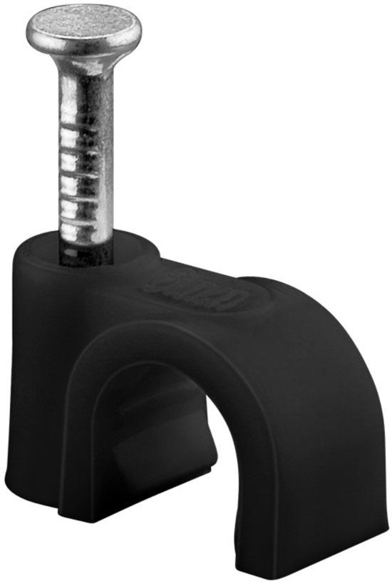 Goobay kabelklemmen met spijker | max. 6mm | 100 stuks | zwart