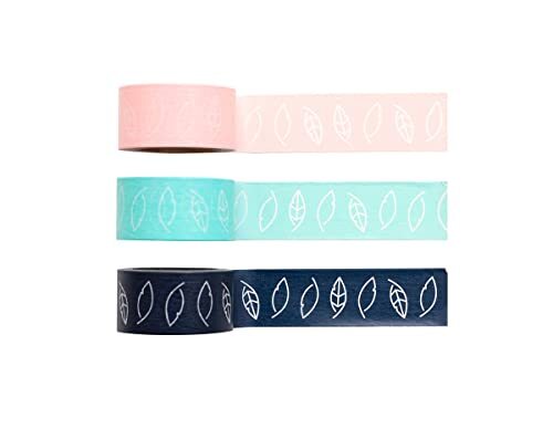 We R Memory Keepers 660650 Foil Quill fixeertape, plakband, set met 3 rollen sterke Washi tape voor het veilig vastzetten van kunst- en knutselprojecten, meerkleurig, 5,5 m