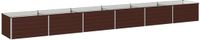 vidaXL Verhoogde Tuinbak Bruin 600 x 80 x 55 cm Gegalvaniseerd staal