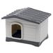 Ferplast DOGVILLA 60 SE Hondenhuis met vochtbestendige verhoogde bodem, vloeibaar morssysteem, afneembaar dak gemakkelijk te reinigen, ventilatierooster 58 x 48 x 44 cm