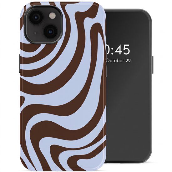 Selencia Hoesje - Geschikt voor Apple iPhone 14 - Backcover geschikt voor MagSafe - Dream Swirl Chocolate