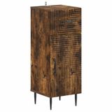 vidaXL - Badkamer - Opbergkast - HAARLEM - Gerookt eiken - 30 x 31 x 80 cm