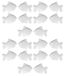DIY Mousse Poisson Ornement - Peinture Créative - Poisson Blanc - Jouet Éducatif - Loisirs Créatifs Pour Garçons Et Filles - 20 Pièces