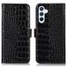 Samsung Étui Portefeuille Galaxy S23 FE en Cuir avec RFID - Série Crocodile - Noir