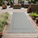 Modern, practical rug with border in grey, dimensions: 80 x 150 cm